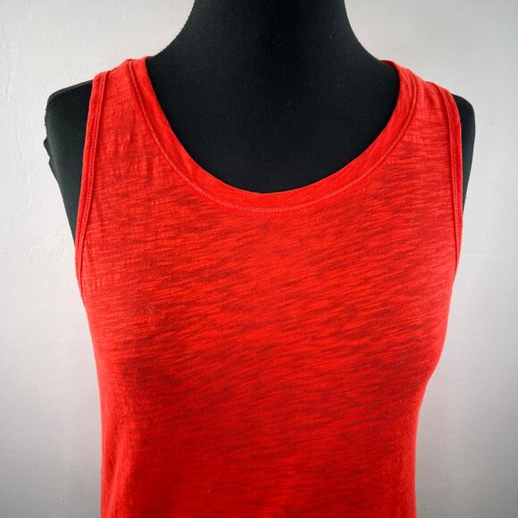 ATHLETA Red Tank Top Cotton Back Hole Round Neck Performance Pullover S Small - Picture 4 of 9